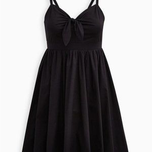 TORRID Black Tie Front Skater Dress NWT Size 3X 22-24